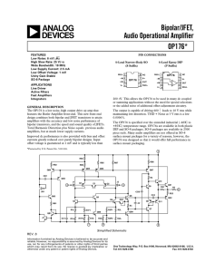 a Bipolar/JFET, Audio Operational Amplifier OP176*