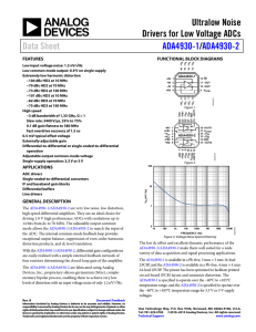 Ultralow Noise Drivers for Low Voltage ADCs  /