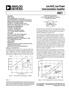 a Low Drift, Low Power Instrumentation Amplifier AD621