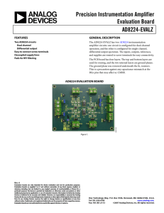 Precision Instrumentation Amplifier Evaluation Board AD8224-EVALZ