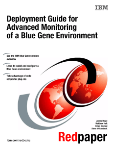 Deployment Guide for Advanced Monitoring of a Blue Gene Environment Front cover