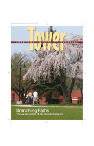 Branching Paths The varied careers of KU education majors SPRING 2005