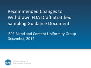 Recommended Changes to Withdrawn FDA Draft Stratified Sampling Guidance Document