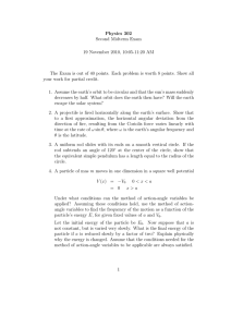 Physics 302 Second Midterm Exam 19 November 2010, 10:05-11:20 AM