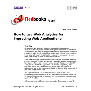 Red books How to use Web Analytics for Improving Web Applications