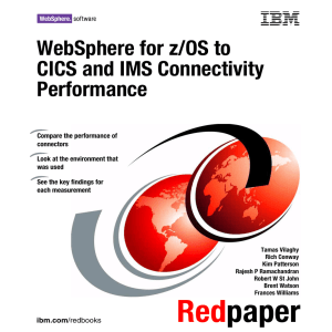 WebSphere for z/OS to CICS and IMS Connectivity Performance Front cover