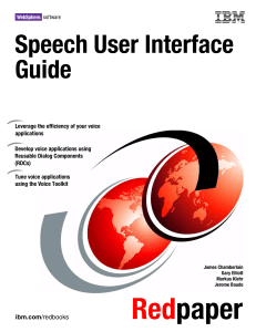 Speech User Interface Guide Front cover