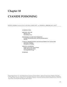 Chapter 10 CYANIDE POISONING