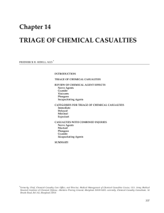 Chapter 14 TRIAGE OF CHEMICAL CASUALTIES