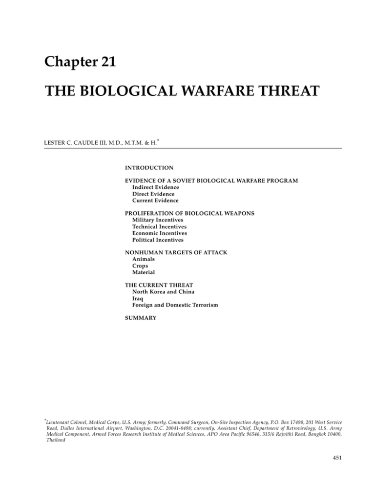 biological warfare essay