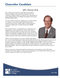 Chancellor Candidate Jeff L. Pittman, Ph.D.