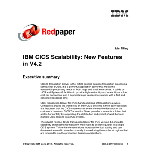 Red paper IBM CICS Scalability: New Features in V4.2