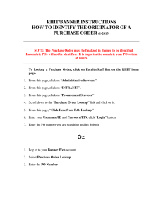 RHIT/BANNER INSTRUCTIONS HOW TO IDENTIFY THE ORIGINATOR OF A PURCHASE ORDER