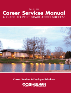 Career Services Manual A GUIDE TO POST-GRADUATION SUCCESS 2015-2016