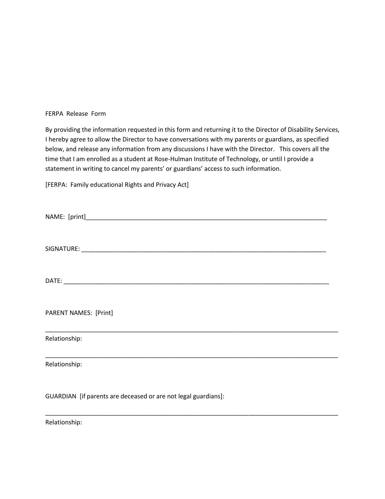 Ferpa Form For Parents The 7 Secrets You Will Never Know About Ferpa 