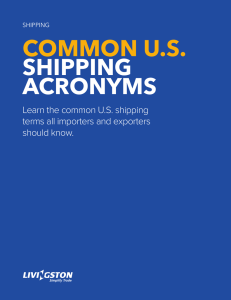 COMMON U.S.  SHIPPING ACRONYMS