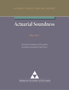 Actuarial Soundness May 2012 American Academy of Actuaries