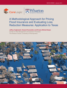 A Methodological Approach for Pricing Flood Insurance and Evaluating Loss