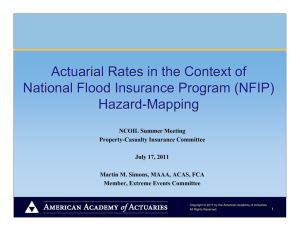 Actuarial Rates in the Context of National Flood Insurance Program (NFIP) Hazard -