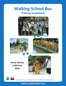 Walking School Bus Training Guidebook Santa Clarita, California