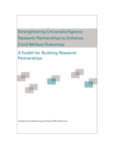 Strengthening University/Agency Research Partnerships to Enhance Child Welfare Outcomes