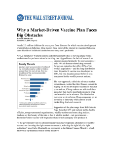 Why a Market-Driven Vaccine Plan Faces Big Obstacles