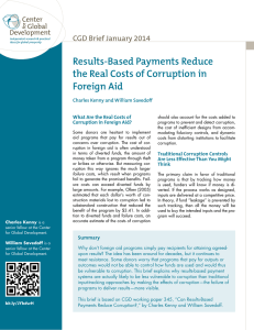 Results-Based Payments Reduce the Real Costs of Corruption in Foreign Aid