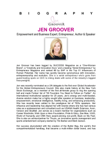 JEN GROOVER Empowerment and Business Expert, Entrepreneur, Author &amp; Speaker