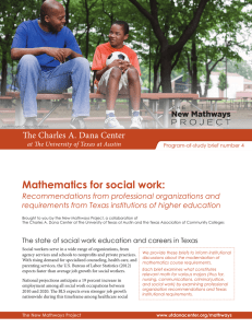 Mathematics for social work: