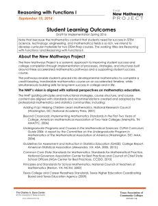 Student Learning Outcomes  September 15, 2014