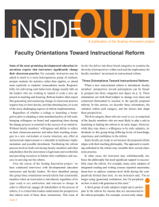 NSIDE Faculty Orientations Toward Instructional Reform