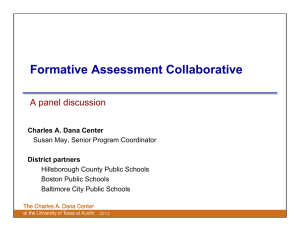 Formative Assessment Collaborative A panel discussion