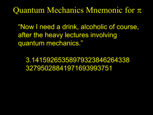 Quantum Mechanics Mnemonic for p