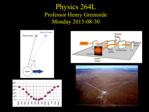Physics 264L Professor Henry Greenside Monday 2015-08-30