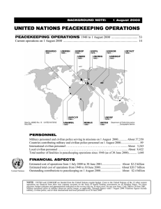 UNITED NATIONS PEACEKEEPING OPERATIONS