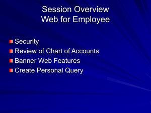 Session Overview Web for Employee Security Review of Chart of Accounts
