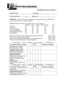 STUDENT EVALUATION 1