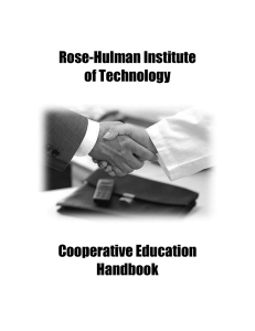 Rose-Hulman Institute of Technology Cooperative Education