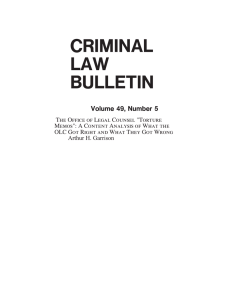 CRIMINAL LAW BULLETIN Volume 49, Number 5