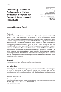 Identifying Desistance Pathways in a Higher Article 608374