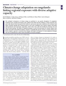 Climate-change adaptation on rangelands: linking regional exposure with diverse adaptive capacity REVIEWS