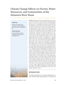 Climate Change Effects on Forests, Water Resources, and Communities of the