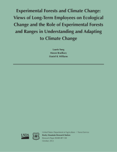 Experimental Forests and Climate Change: Views of Long-Term Employees on Ecological