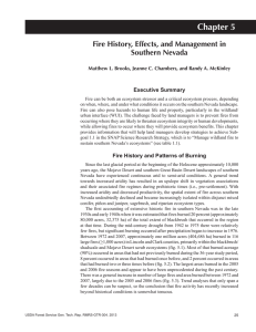Chapter 5 Fire History, Effects, and Management in Southern Nevada Executive Summary