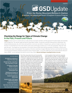 GSD Checking the Range for Signs of Climate Change