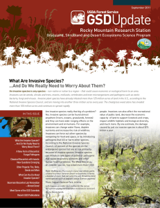GSD What Are Invasive Species? Rocky Mountain Research Station