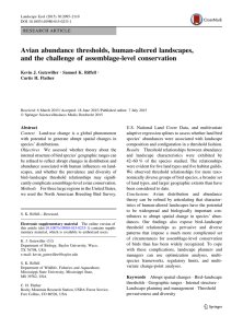 Avian abundance thresholds, human-altered landscapes, and the challenge of assemblage-level conservation