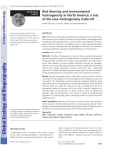 Bird diversity and environmental heterogeneity in North America: a test