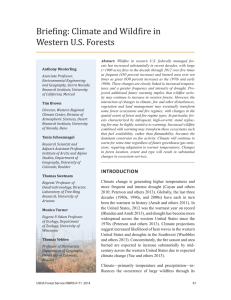 Briefing: Climate and Wildfire in Western U.S. Forests