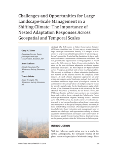 Challenges and Opportunities for Large Landscape-Scale Management in a